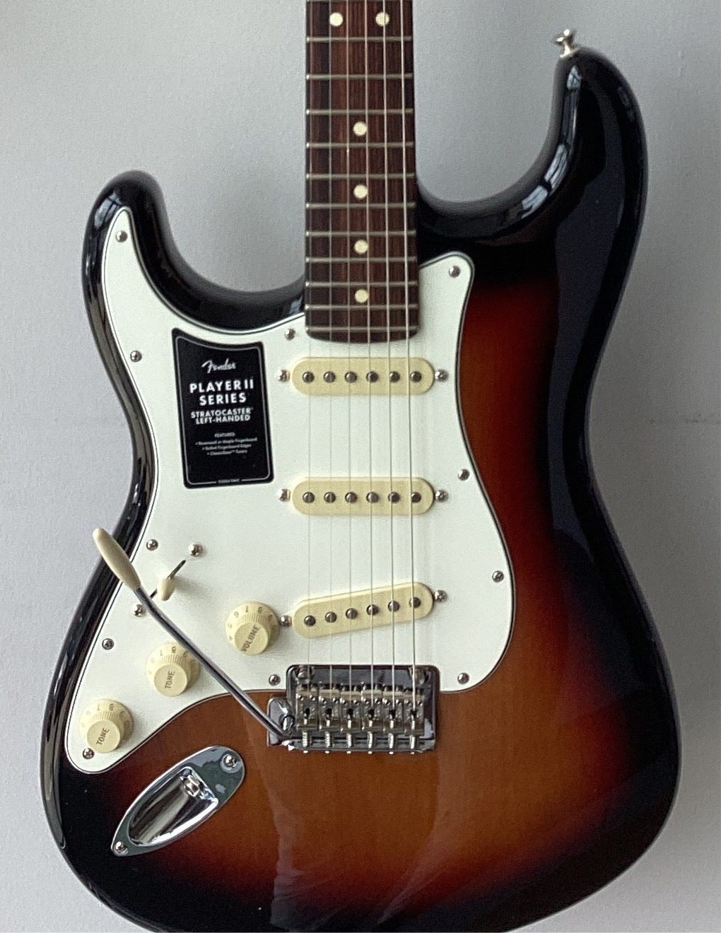 Image of Fender Player II Stratocaster~Left Handed~3-Tone Sunburst~Rosewood Fretboard